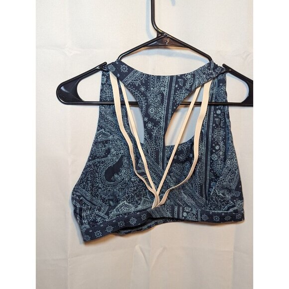 Fabletics women's Size Large Blue Nova Bandana High Waisted Legging And Bra - Picture 13 of 16
